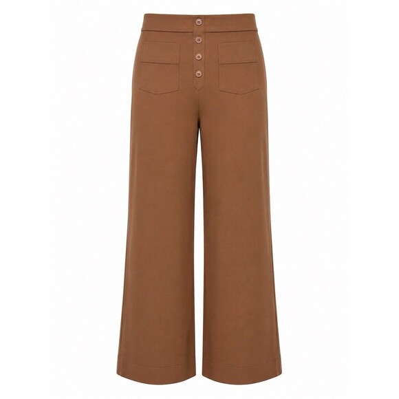 HALARA Pants - Halara Wide Leg Pants XL Tall Brown High Rise Stretch Pull On Office Casual